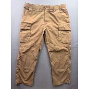 Under Armour Tactical Cargo Pants Mens Khaki Tan Articulated Knee 38/30